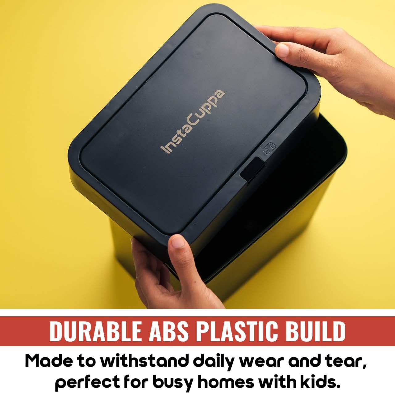 Instacuppa Automatic Touchless Motion Sensor Dustbin  Quick Open, Soft Close Lid, Ipx5 Waterproof, Sleek Design For Kitchens, Ba